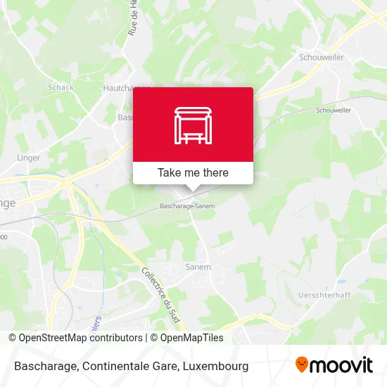 Bascharage, Continentale Gare map