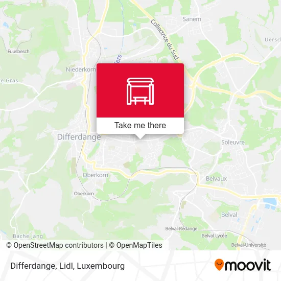 Differdange, Lidl map