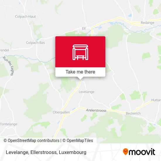 Levelange, Ellerstrooss map