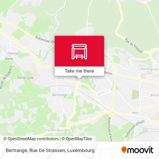 Bertrange, Rue De Strassen Karte
