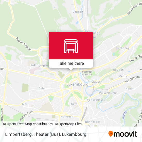 Limpertsberg, Theater (Bus) Karte