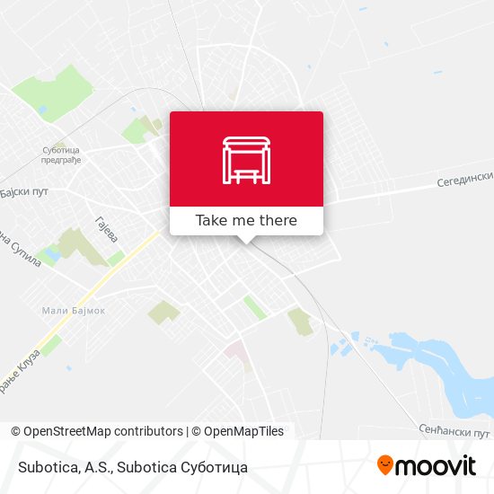 Subotica, A.S. map