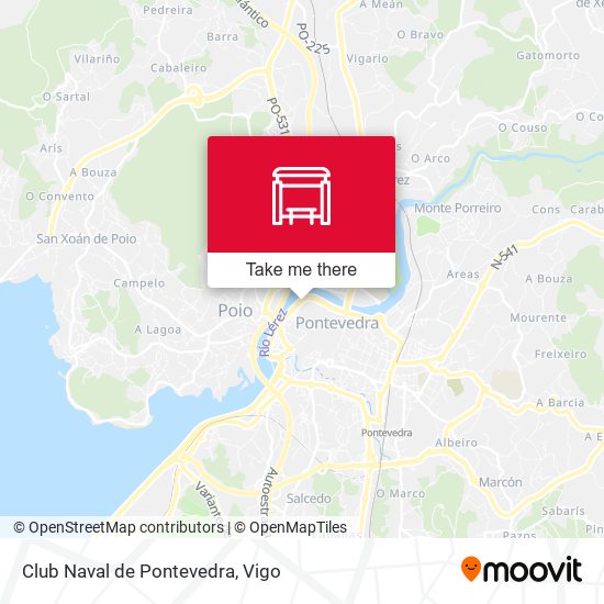 Club Naval de Pontevedra map