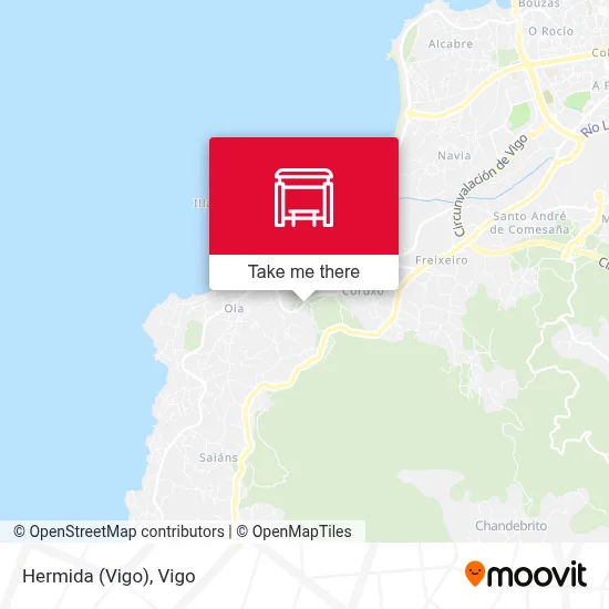 Hermida (Vigo) map