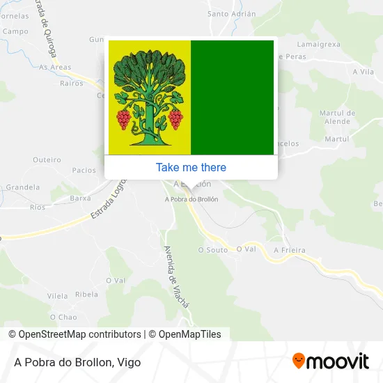 A Pobra do Brollon map