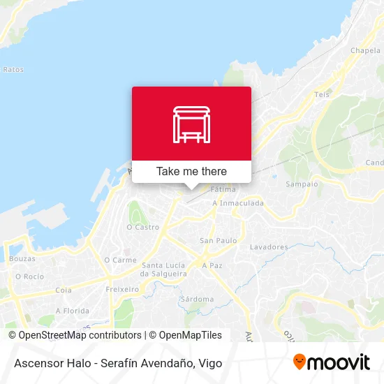 Ascensor Halo - Serafín Avendaño map