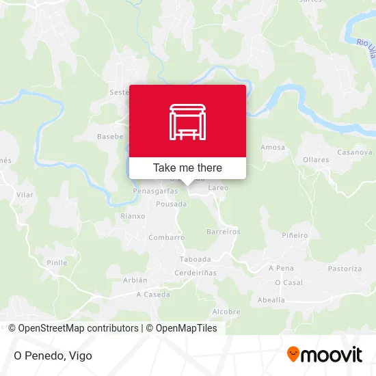 O Penedo map