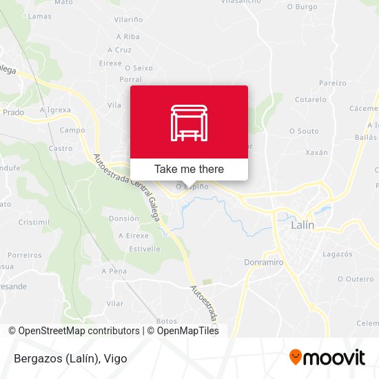 Bergazos (Lalín) map