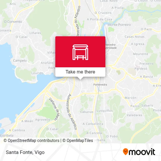 Fonte Santa map