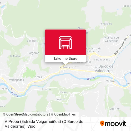 A Proba (Estrada Veigamuiños) (O Barco de Valdeorras) map