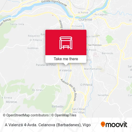 A Valenzá 4-Avda. Celanova (Barbadanes) map