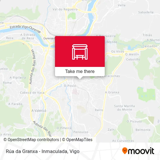 mapa Rúa da Granxa - Inmaculada