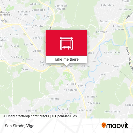 San Simón map