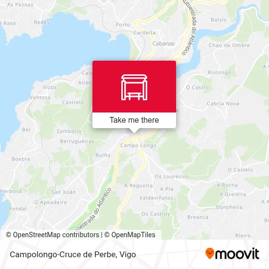 Campolongo-Cruce de Perbe map