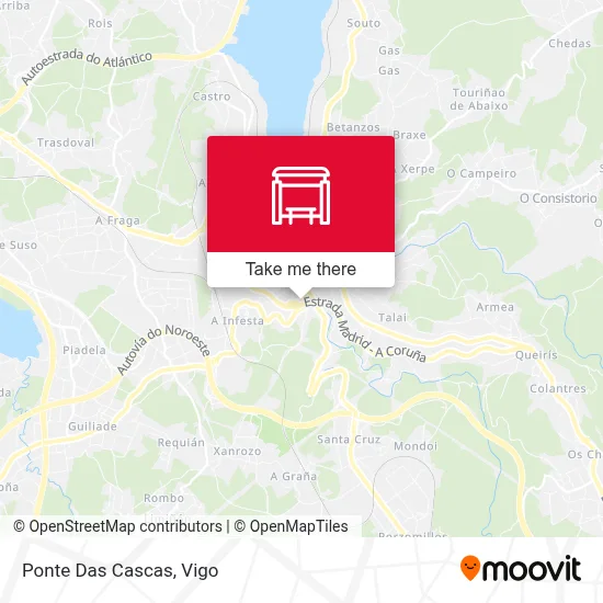 Ponte Das Cascas map