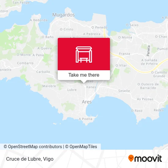 Cruce de Lubre map