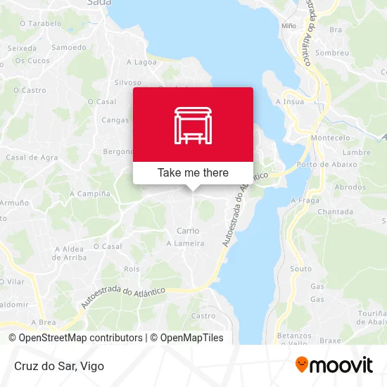 Cruz do Sar map