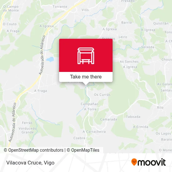 Vilacova Cruce map