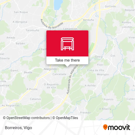Borreiros map