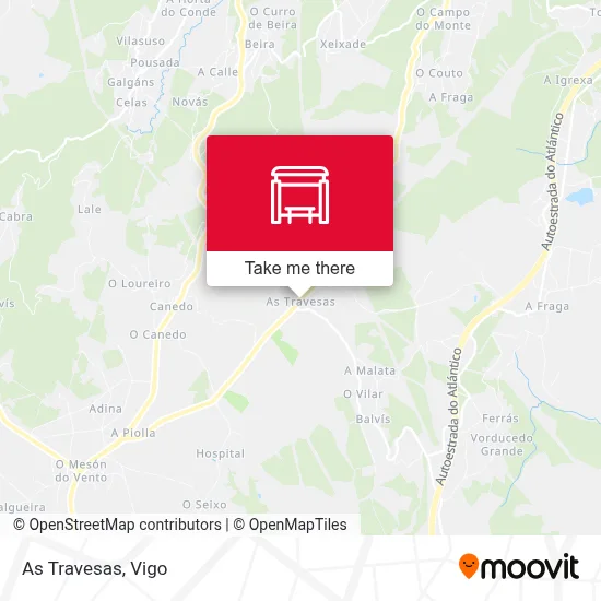As Travesas map