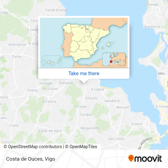Costa de Ouces map
