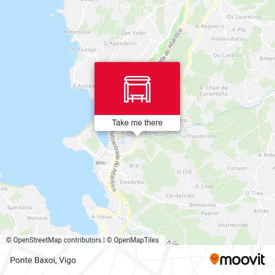 Ponte Baxoi map