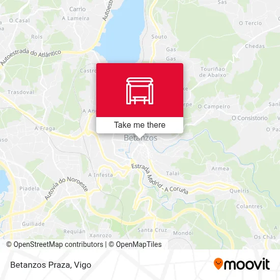 Betanzos Praza map