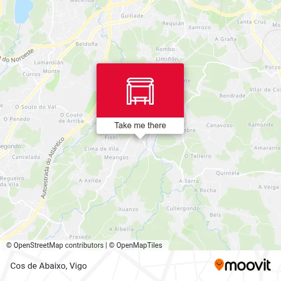 Cos de Abaixo map