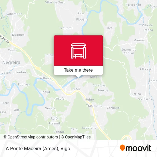 A Ponte Maceira (Ames) map