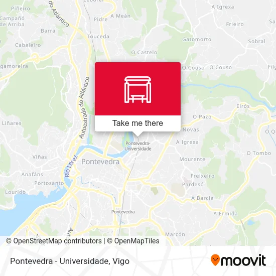 Pontevedra - Universidade map