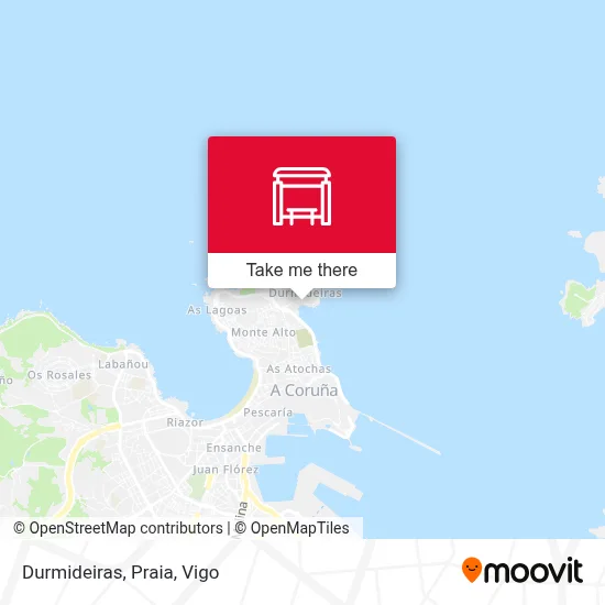 Durmideiras, Praia map