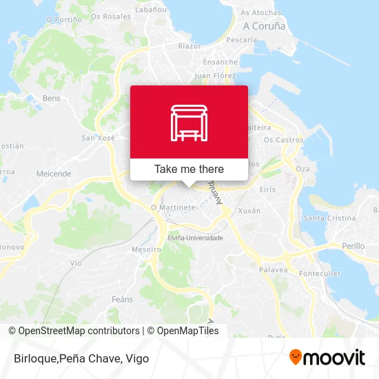 Birloque,Peña Chave map