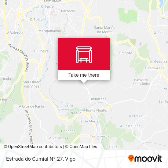 Estrada do Cumial Nº 27 map