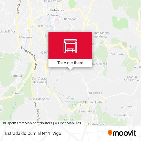 Estrada do Cumial Nº 1 map