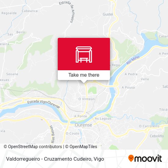 Valdorregueiro - Cruzamento Cudeiro map