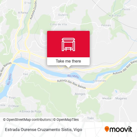 Estrada Ourense Cruzamento Sistis map