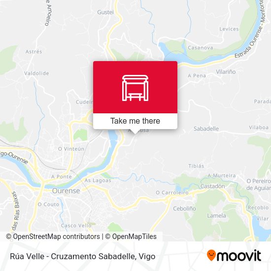 Rúa Velle - Cruzamento Sabadelle map