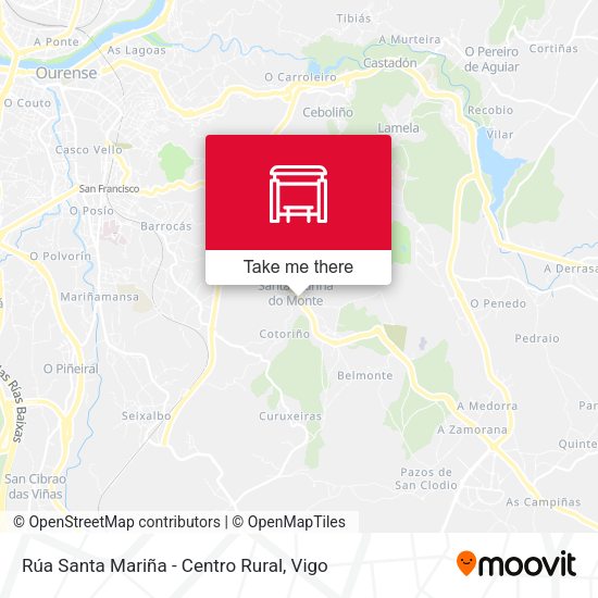 Rúa Santa Mariña - Centro Rural map
