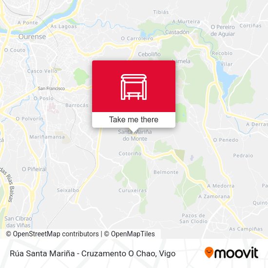 Rúa Santa Mariña - Cruzamento O Chao map