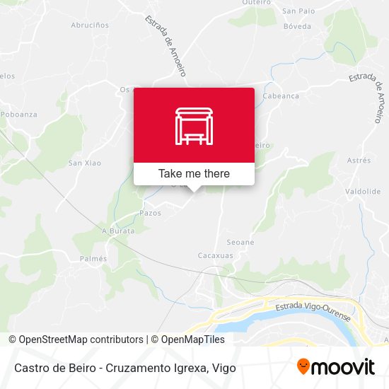 Castro de Beiro - Cruzamento Igrexa map