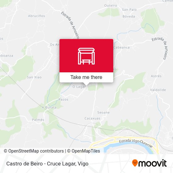 Castro de Beiro - Cruce Lagar map