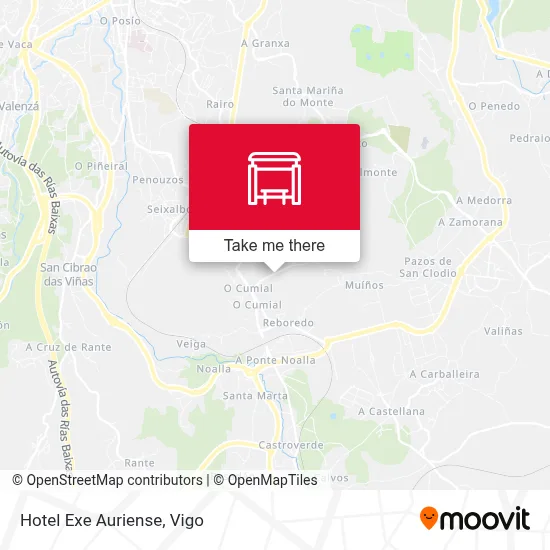 Hotel Exe Auriense map