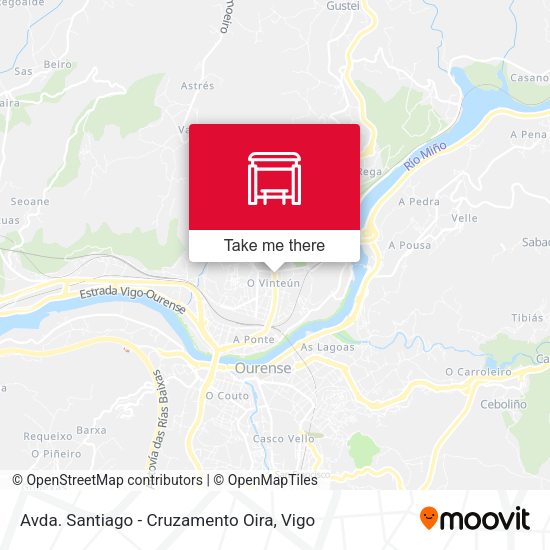 Avda. Santiago - Cruzamento Oira map
