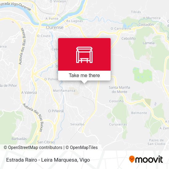 Estrada Rairo - Leira Marquesa map