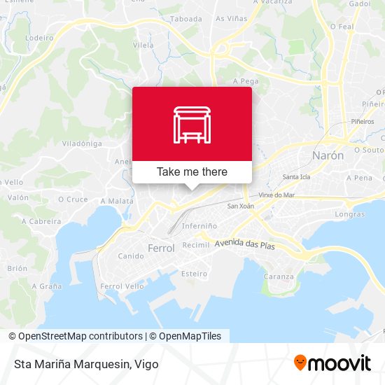 Sta Mariña Marquesin map