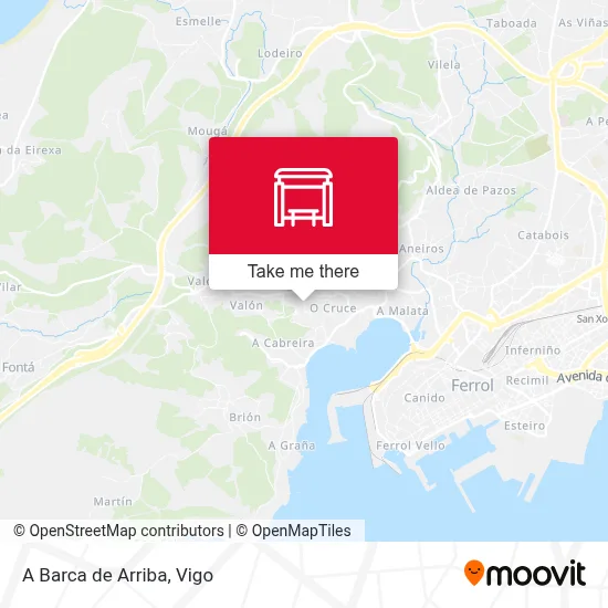 A Barca de Arriba map