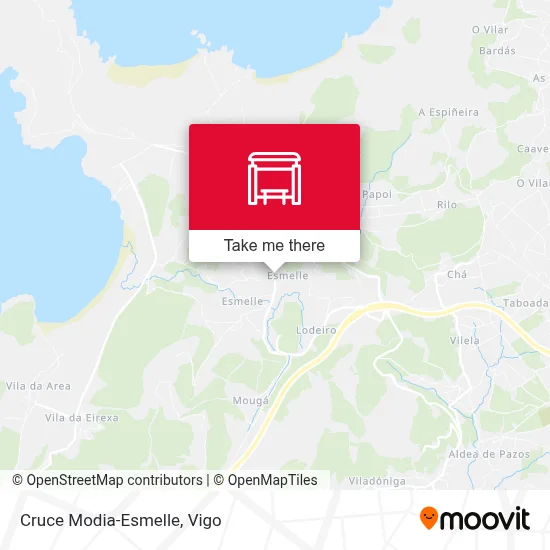 Cruce Modia-Esmelle map