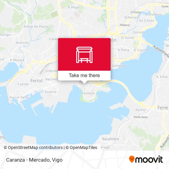 Caranza - Mercado map
