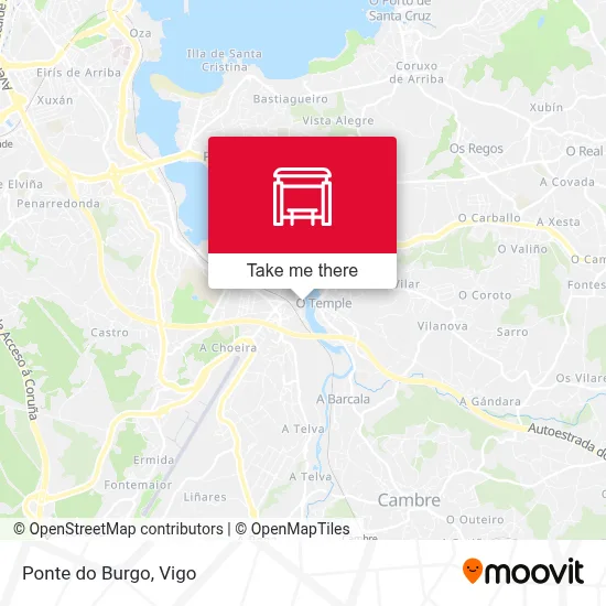 Ponte do Burgo map