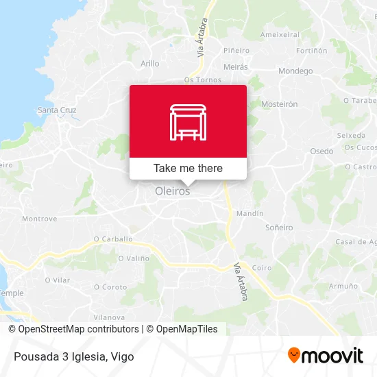 Pousada 3 Iglesia map